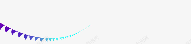 蓝紫色渐变旗帜装饰png免抠素材_新图网 https://ixintu.com 旗帜 渐变 紫色 装饰