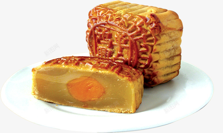 切开的方形月饼中秋节png免抠素材_新图网 https://ixintu.com 中秋节 切开 方形 月饼