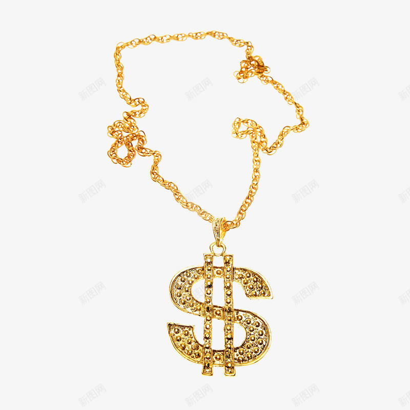 金钱标识男士金项链图标png_新图网 https://ixintu.com 男士金项链 男士项链 金子 金钱标识男士金项链 项链