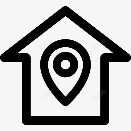 房子的位置图标png_新图网 https://ixintu.com 占位符 地图上的位置 地图点 家居 建筑 房地产