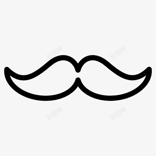 经典的小胡子图标png_新图网 https://ixintu.com mostache 人 男人 面部毛发