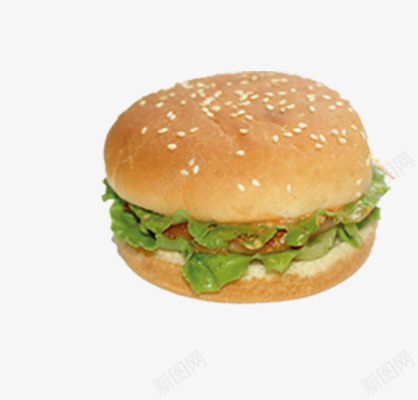 脆皮鸡肉堡png免抠素材_新图网 https://ixintu.com 炸鸡汉堡 西餐快餐 面包 食材 饮食 鸡腿肉