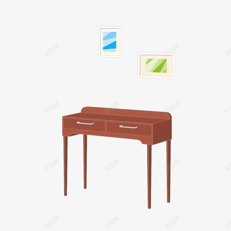 棕色桌子矢量图ai免抠素材_新图网 https://ixintu.com 桌子 棕色 素材 矢量图