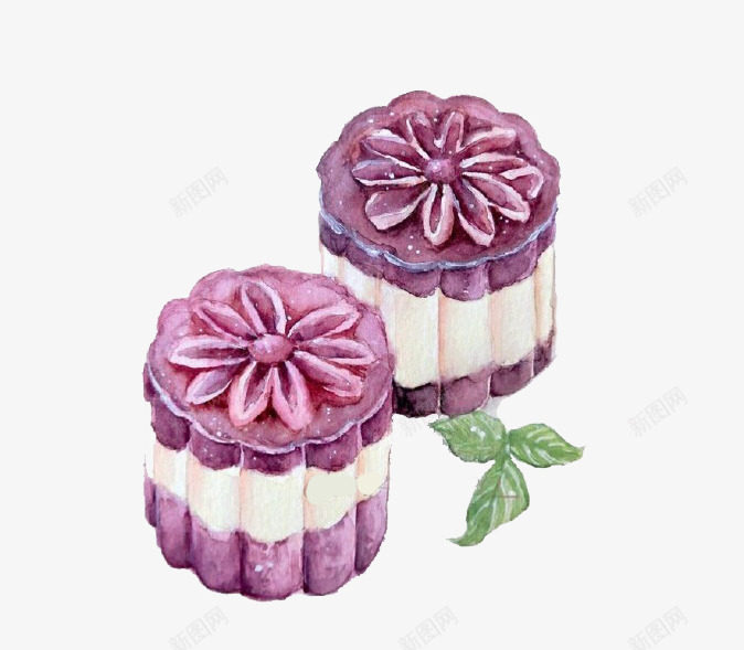 卡通桂花糕png免抠素材_新图网 https://ixintu.com 下午茶 桂花糕 港式甜品 点心 甜品