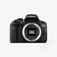 佳能EOS750D数码单反相机png免抠素材_新图网 https://ixintu.com 产品实物 佳能相机 数码相机 黑色
