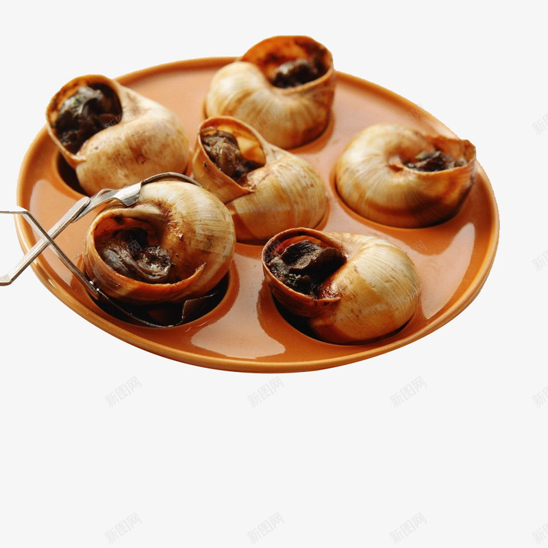 蜗牛法国菜png免抠素材_新图网 https://ixintu.com 产品实物 汤汁黄色盘子 法国菜 美食 蜗牛法国菜 蜗牛的房子 西餐 食物