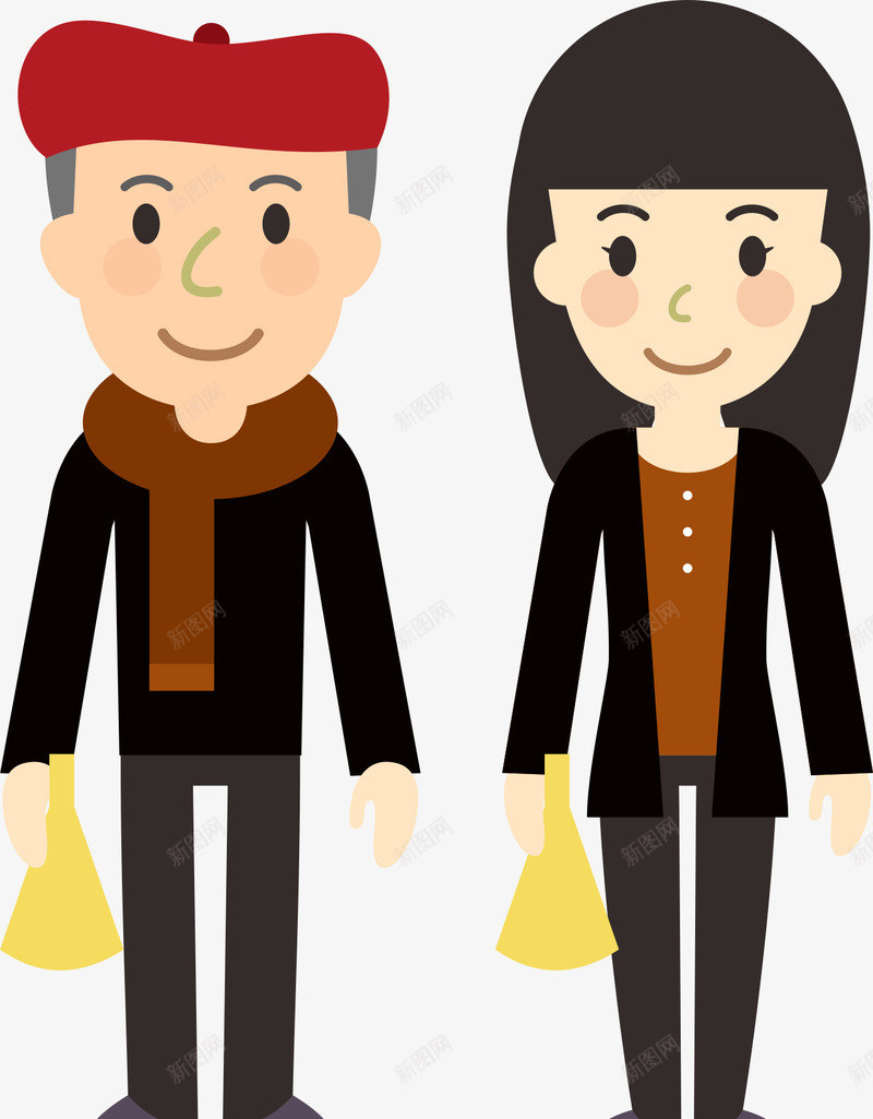 扁平化人物男女站立卡通造型png免抠素材_新图网 https://ixintu.com 人物卡通 人物扁平 卡通人物 卡通人物男 卡通扁平 卡通男女 卡通造型