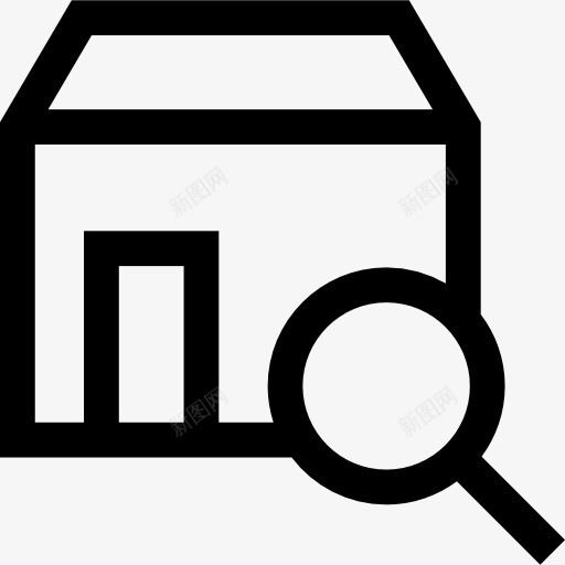 放大镜图标png_新图网 https://ixintu.com 家居 工具和用具 建筑 房地产 房子 搜索 放大镜