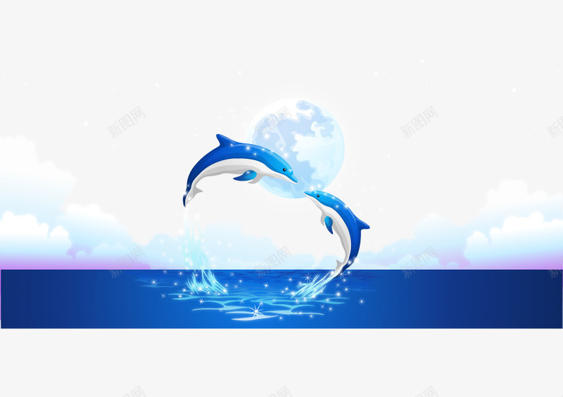 海豚吻矢量图ai免抠素材_新图网 https://ixintu.com 大海 高清 矢量图