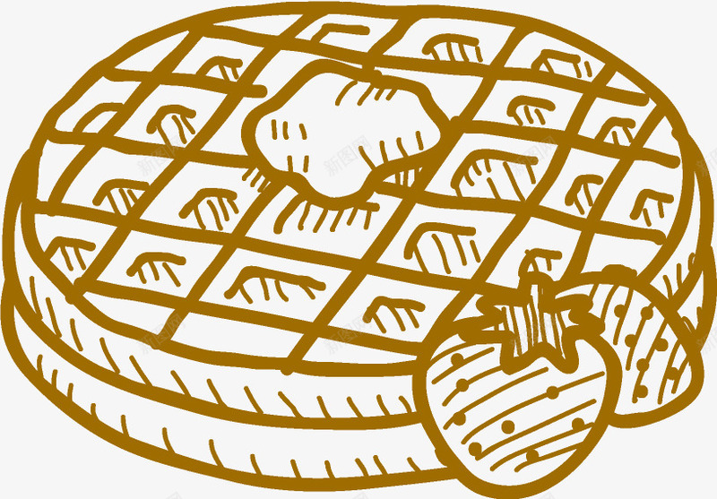 卡通简笔画线描饼干图标png_新图网 https://ixintu.com 卡通饼干 卡通馅饼 简笔画 饼干PNG 饼干线描 馅饼图标
