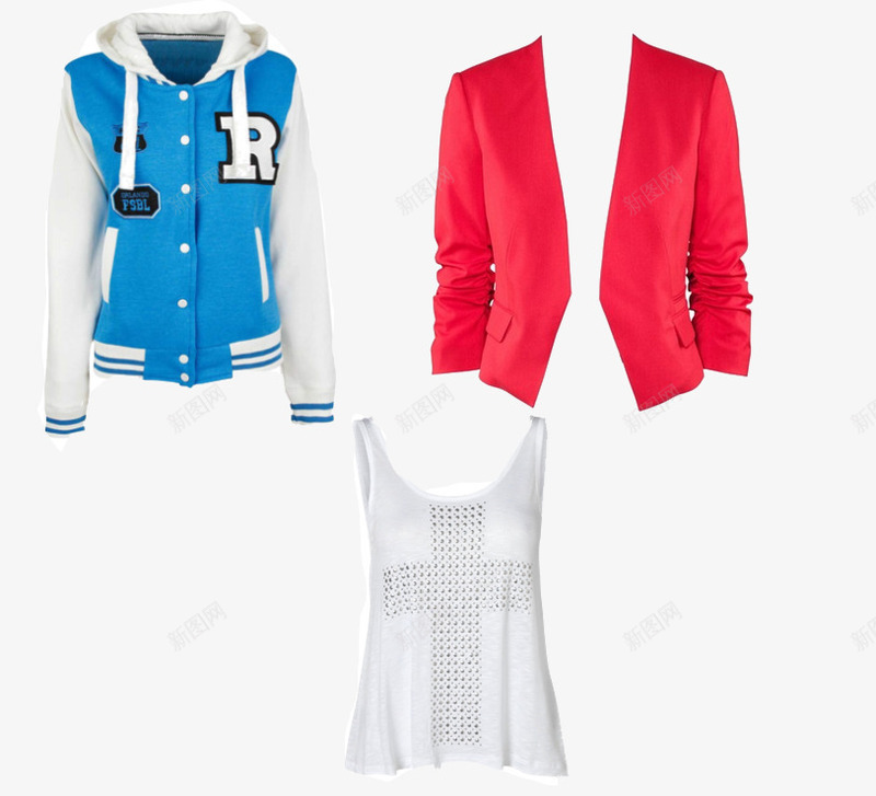 衣服png免抠素材_新图网 https://ixintu.com 上衣 产品实物 吊带衫 外套 西装