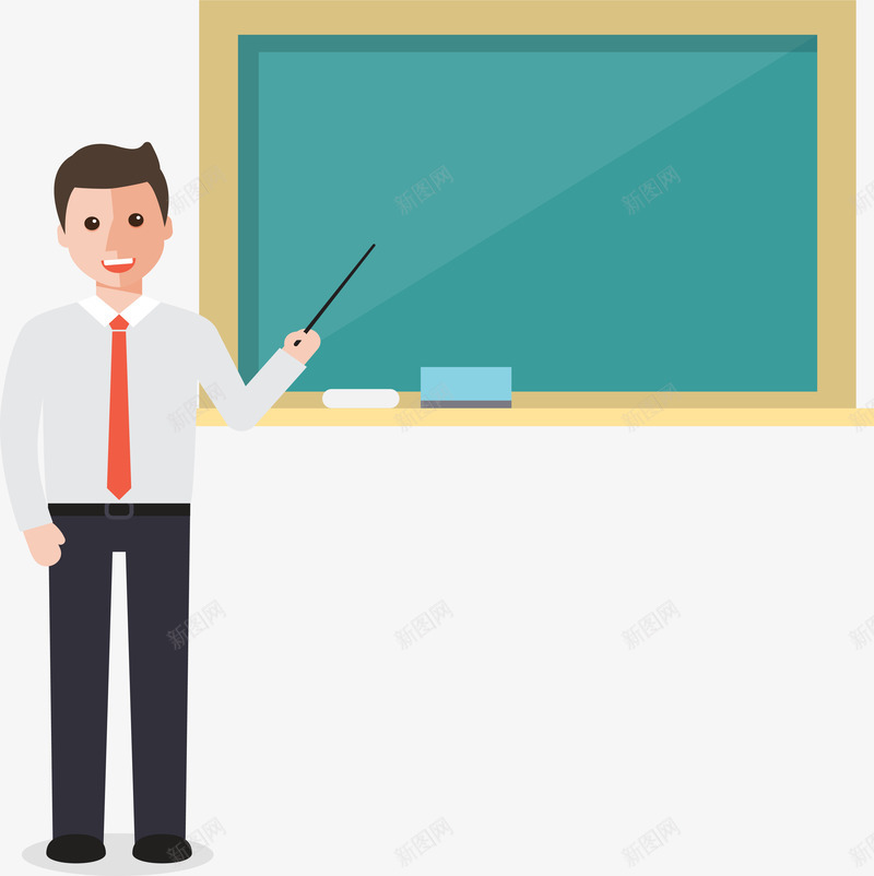 卡通帅气的男老师png免抠素材_新图网 https://ixintu.com 人民教师 创意 动漫动画 卡通手绘 帅气的男老师 简约