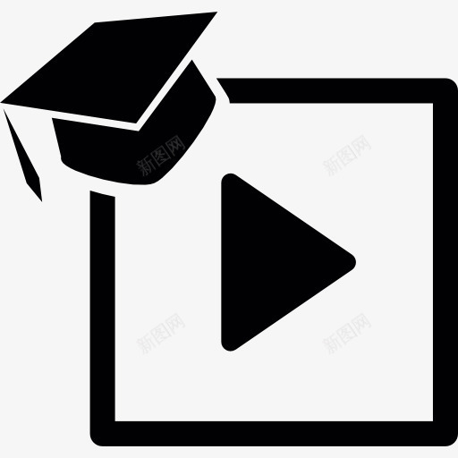 教育视频图标png_新图网 https://ixintu.com 学校物质 学校用品 教育 视频播放