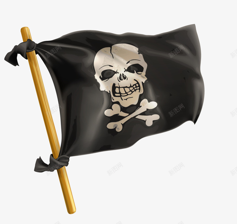 卡通旗帜海盗旗黑色png免抠素材_新图网 https://ixintu.com 卡通 卡通海盗 卡通矢量 卡通素材 旗帜素材 海盗 矢量卡通 素材 黑色 黑色素材