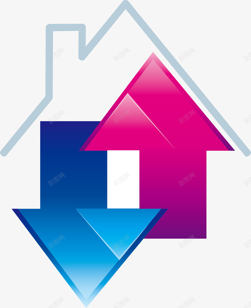 彩色卡通房子矢量图图标eps_新图网 https://ixintu.com logo图 住房 别墅 地产 建筑 房产logo 房产地标 房产标志 房地产 房地产图标 房地产图标矢量图 房子 矢量图