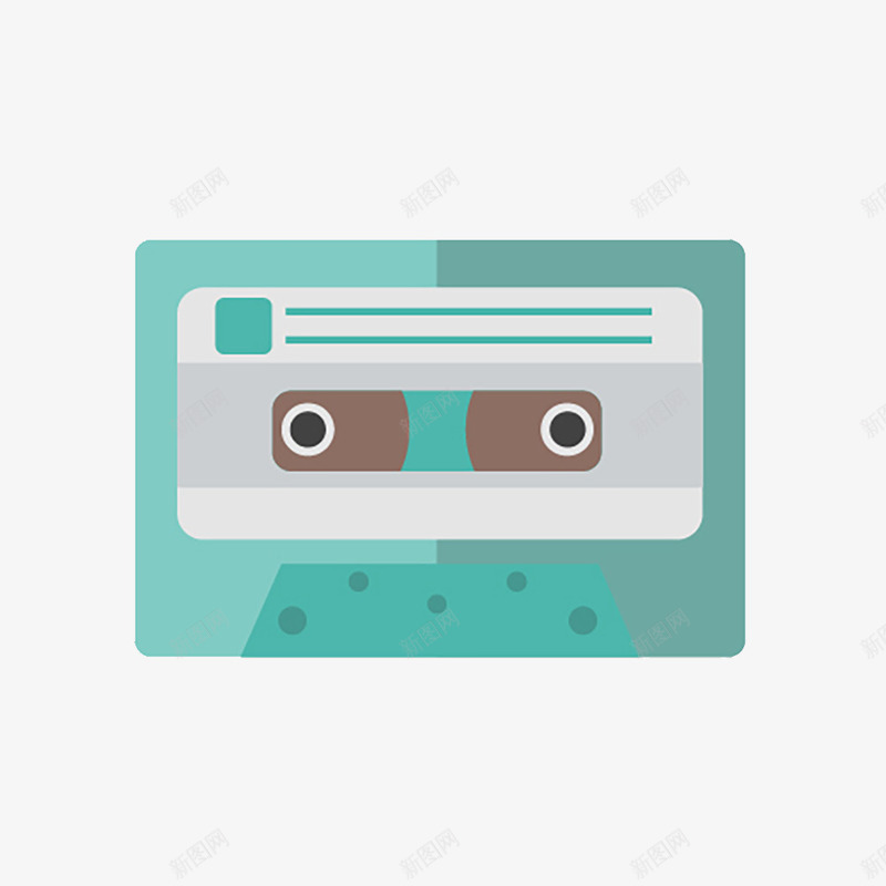 手绘复古磁带png免抠素材_新图网 https://ixintu.com 回忆 童年 经典 老式 音乐