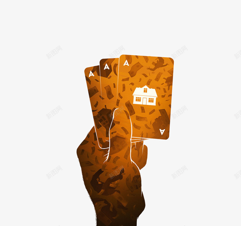 手拿扑克牌png免抠素材_新图网 https://ixintu.com 卡通 手 扑克牌