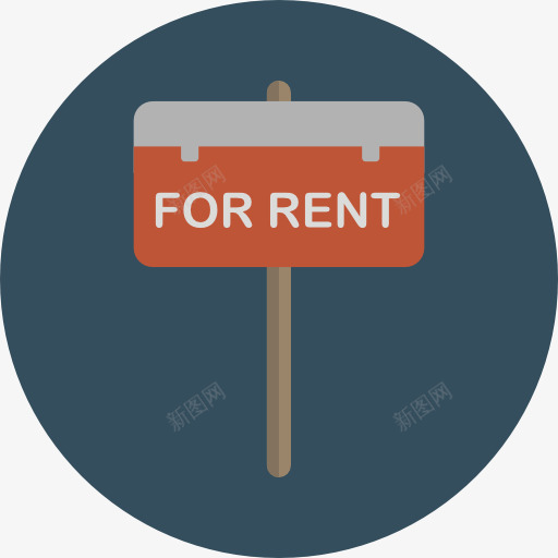 出租图标png_新图网 https://ixintu.com 业务 信号 商业 商务 房地产 房租 挂 标志 迹象