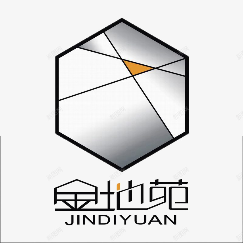 地产金地苑LOGO图标png_新图网 https://ixintu.com 创意图案 地产 黑白