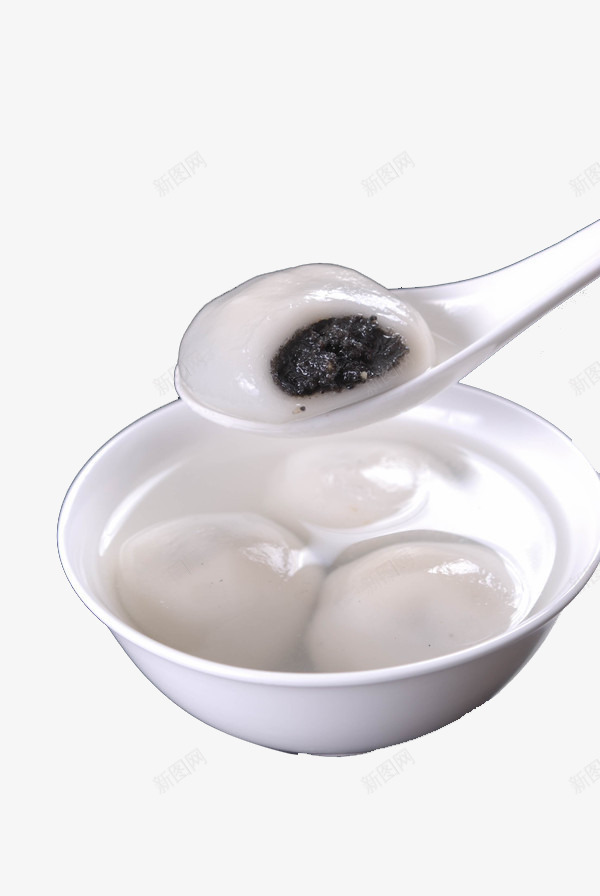 黑芝麻汤圆png免抠素材_新图网 https://ixintu.com 产品实物 元宵节 汤圆 甜品 黑芝麻