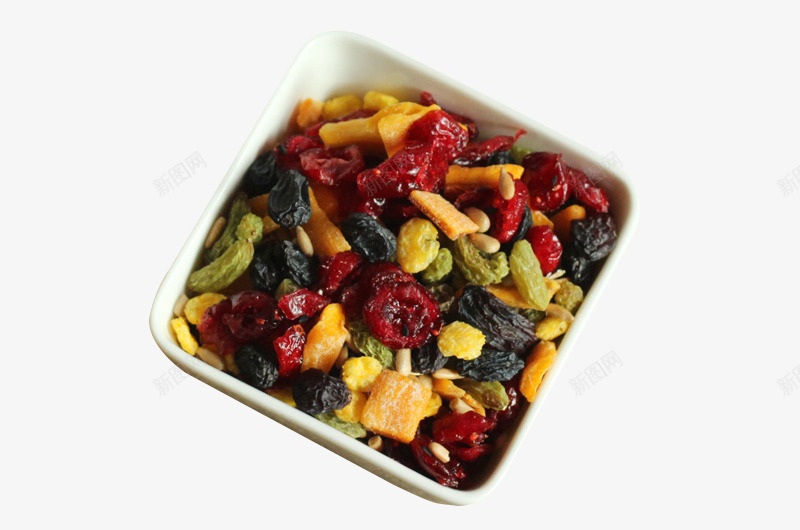 方形碗里的谷物麦片png免抠素材_新图网 https://ixintu.com 丰富果干 早餐食材 水果麦片 自制果干