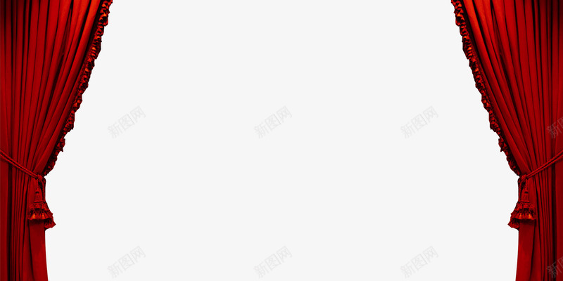 红色的布帘png免抠素材_新图网 https://ixintu.com 布帘 红色 装饰
