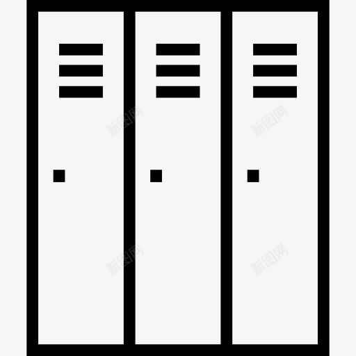 学校的储物柜图标png_新图网 https://ixintu.com 学校教育 橱柜 高中教育