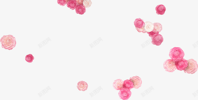 粉色花朵造型png免抠素材_新图网 https://ixintu.com 粉色 花朵 设计 造型