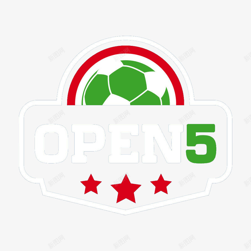 OPEN字体图标png_新图网 https://ixintu.com OPEN字体 logo logo设计 open5 五角星 红色 绿色 英文开业 设计 足球