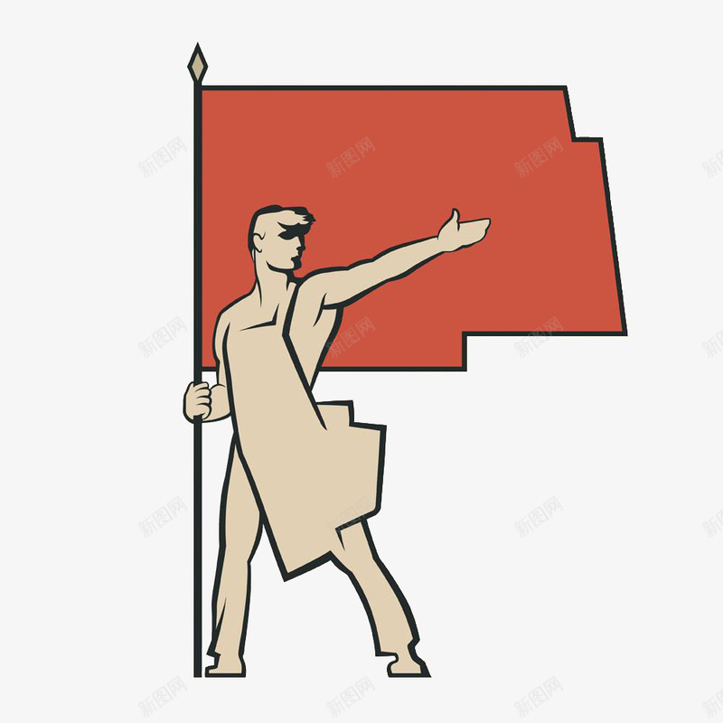 手拿旗帜的革命人物案png免抠素材_新图网 https://ixintu.com 图案 手拿旗帜 拿着东西的人 效果图案 英勇 革命人物