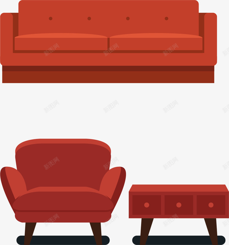 皮质沙发png免抠素材_新图网 https://ixintu.com 家居 家居风格 欧式家居 皮质 简欧家居 简约欧式