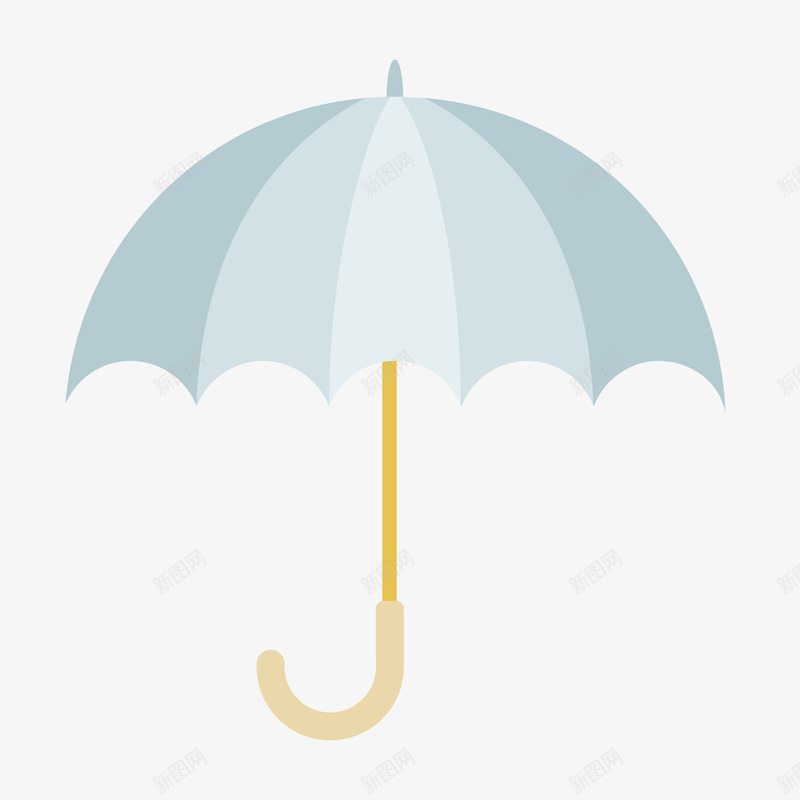 雨伞图标矢量图ai_新图网 https://ixintu.com 伞柄 图标 圆弧 尖头 弧度 形状 把手 雨伞 矢量图