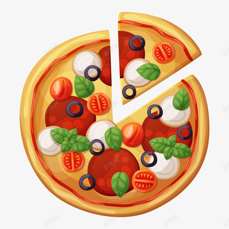 美味披萨png免抠素材_新图网 https://ixintu.com 披萨 披萨快餐 披萨文化 披萨西餐 美味披萨 美食插画