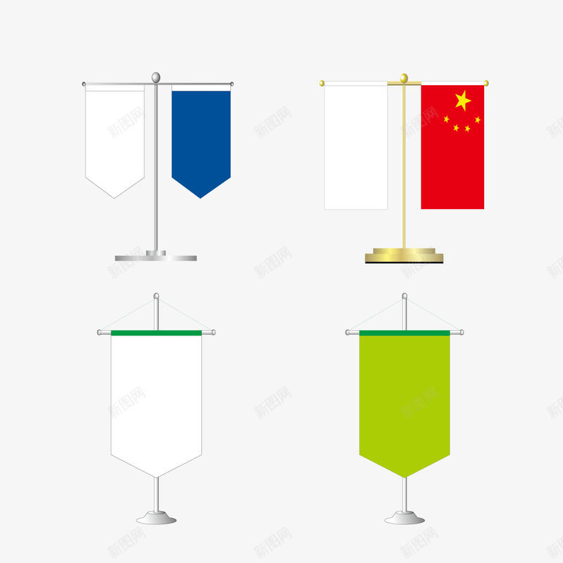 旗帜广告矢量图eps免抠素材_新图网 https://ixintu.com 图案 广告 旗帜 矢量图