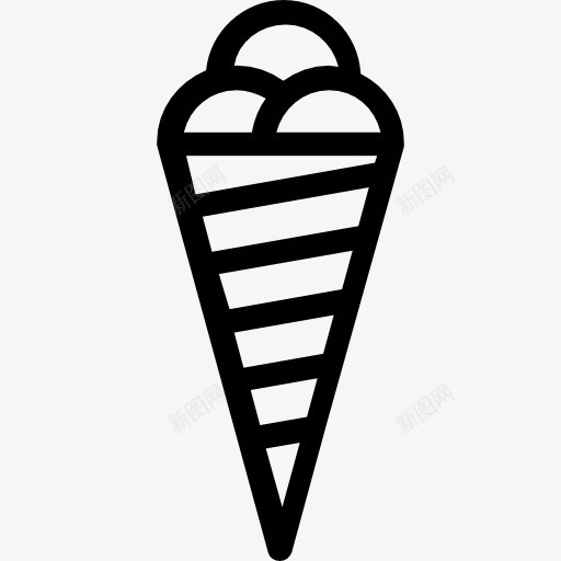 蛋卷冰淇凌图标png_新图网 https://ixintu.com 夏天 甜点 甜的 糖 食品
