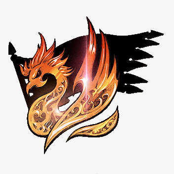 黄色亮光凤凰战旗造型png免抠素材_新图网 https://ixintu.com 亮光 凤凰 战旗 造型 黄色