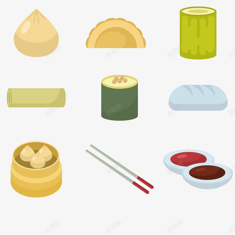 艺术餐饮美食糕点png免抠素材_新图网 https://ixintu.com 小吃食物 手绘 点心 甜点 绘画 零食 食物