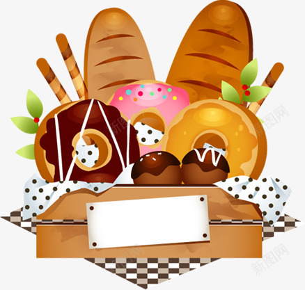 手绘面包甜点美食蛋糕png免抠素材_新图网 https://ixintu.com 甜点 美食 蛋糕 面包