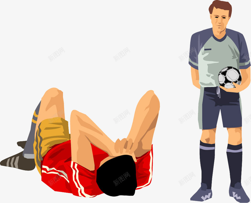 运动员png免抠素材_新图网 https://ixintu.com 卡通人物 足球员 踢足球 运动员