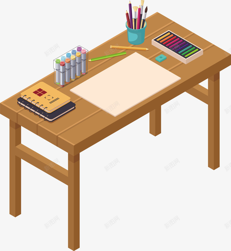 绘画桌子矢量图eps免抠素材_新图网 https://ixintu.com 桌子 桌子PNG 矢量桌子 绘画 绘画桌子 褐色 褐色桌子 矢量图