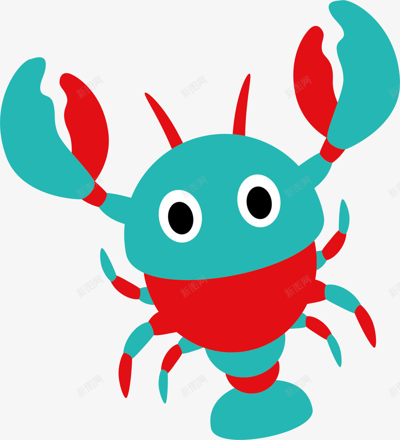 海洋生物多彩龙虾png免抠素材_新图网 https://ixintu.com 世界海洋日 凶猛 多彩钳子 多彩龙虾 大龙虾 海洋生物