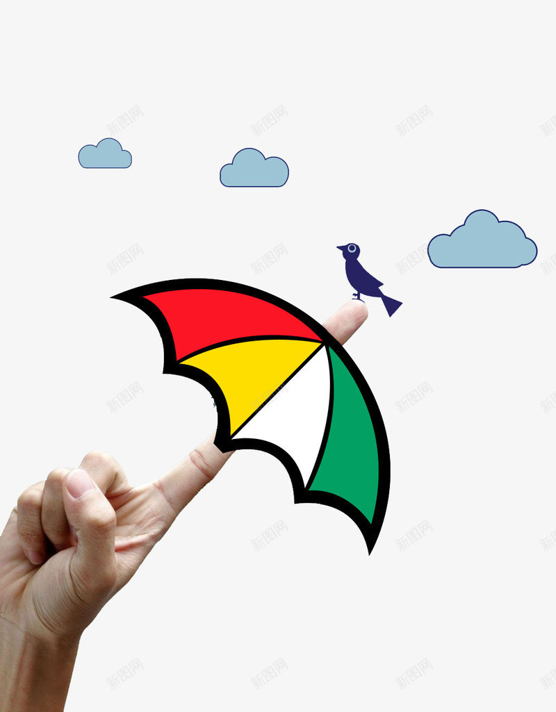 装饰图案png免抠素材_新图网 https://ixintu.com 卡通 手的联想 雨伞