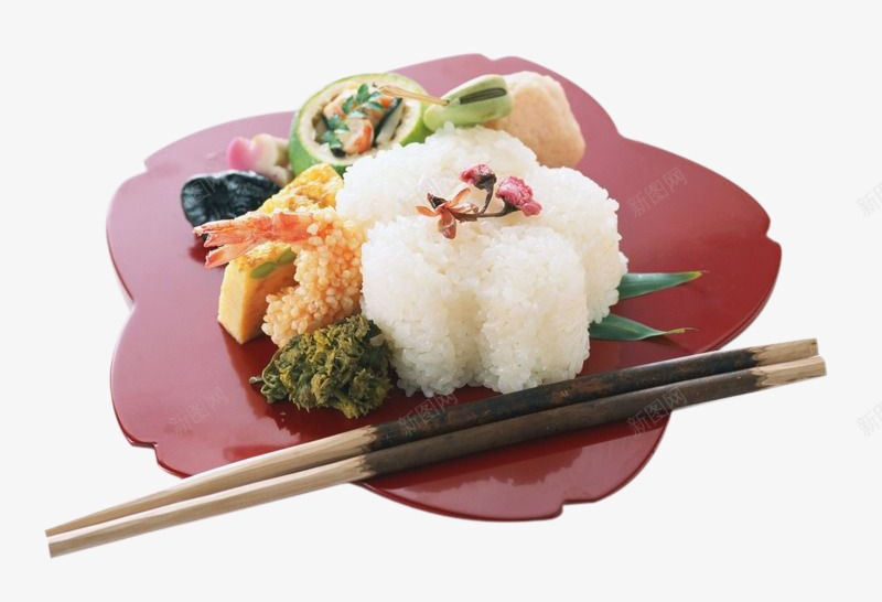 红色盘子内的筷子和米饭酱菜png免抠素材_新图网 https://ixintu.com 主食 产品实物 各国美食 外国美食 红色盘子内的筷子和米饭酱菜 西餐