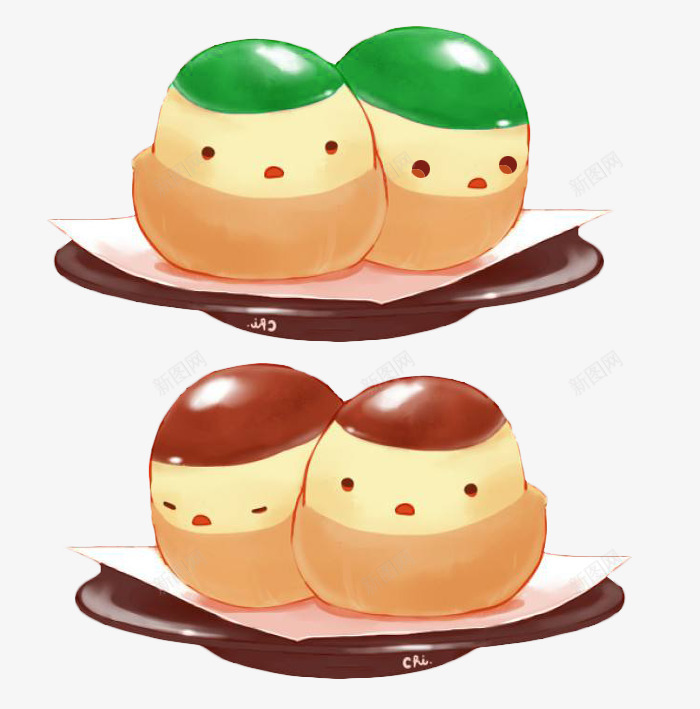 滑溜溜可爱的小布丁png免抠素材_新图网 https://ixintu.com 可爱 布丁 手绘 滑溜溜 焦糖布丁 甜品 甜点