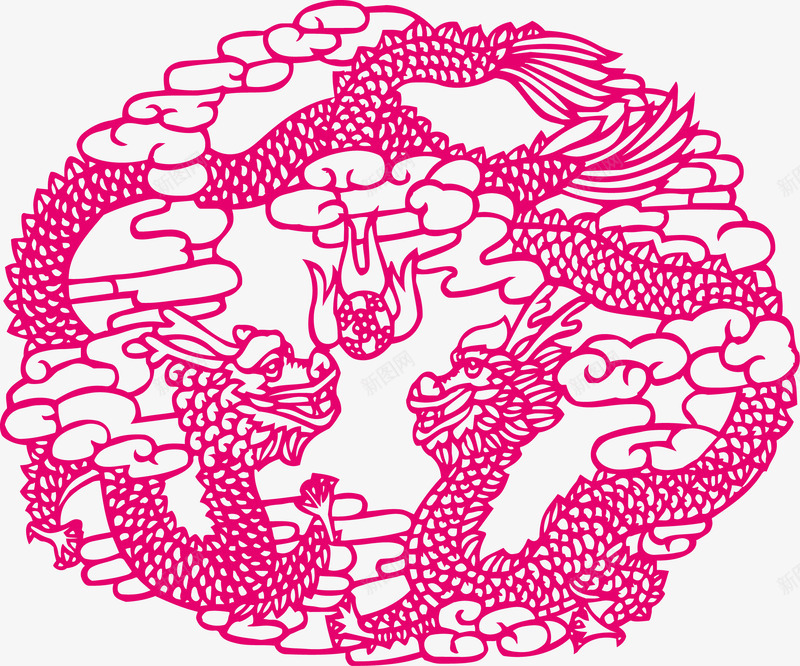 双龙戏珠png免抠素材_新图网 https://ixintu.com 中国风 二龙戏珠 传统 文化 经典