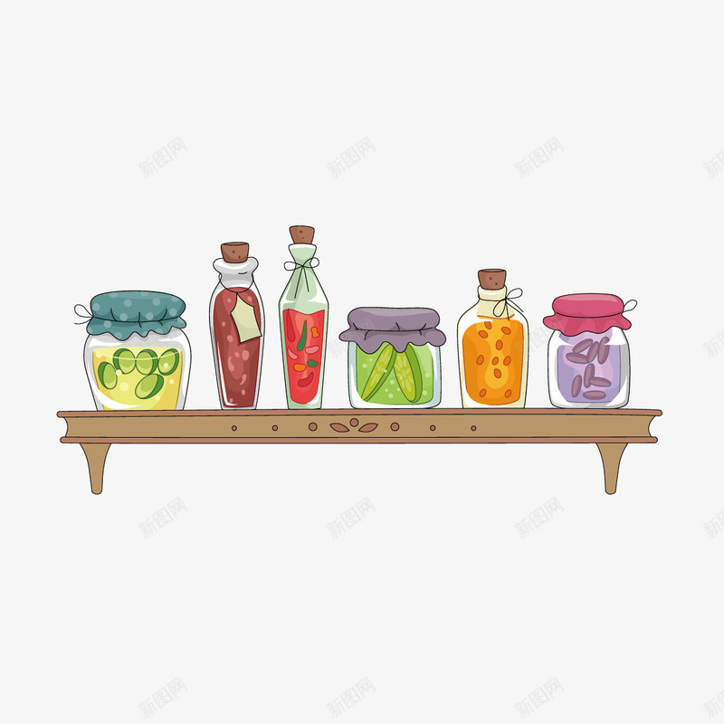 水果罐头png免抠素材_新图网 https://ixintu.com 桌子 瓶子 罐头