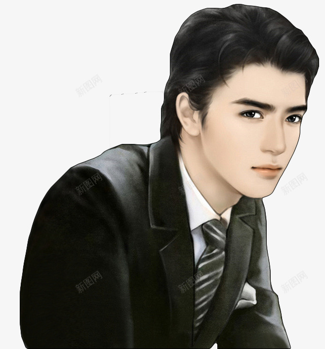 黑西装男子png免抠素材_新图网 https://ixintu.com 图片 男子 西装