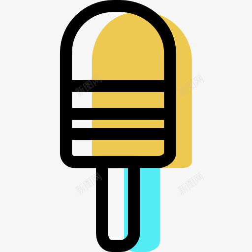 Popsicle图标png_新图网 https://ixintu.com 夏天 甜点 甜的 雪糕 食品