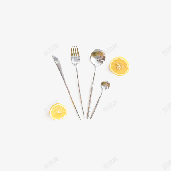 不锈钢西餐牛排刀叉套装西餐刀叉png免抠素材_新图网 https://ixintu.com 产品实物 刀叉勺 白色勺子 餐具