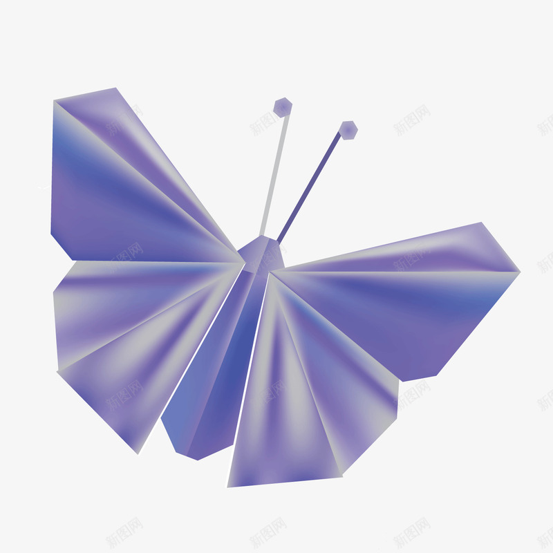 蓝色折纸蝴蝶矢量图ai免抠素材_新图网 https://ixintu.com 折纸 蓝色 蝴蝶 矢量图